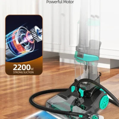 Aparat de Curățat Covoare HALEY HY-3916, 3600W, Rezervor Dublu, Încălzire Apă, Uscare Rapidă, 7.2 kg, 2.1L / 1.6L Capacitate